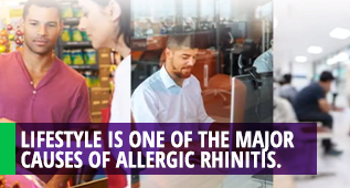 Lifestyle is one of the major causes of allergic rhinitis.